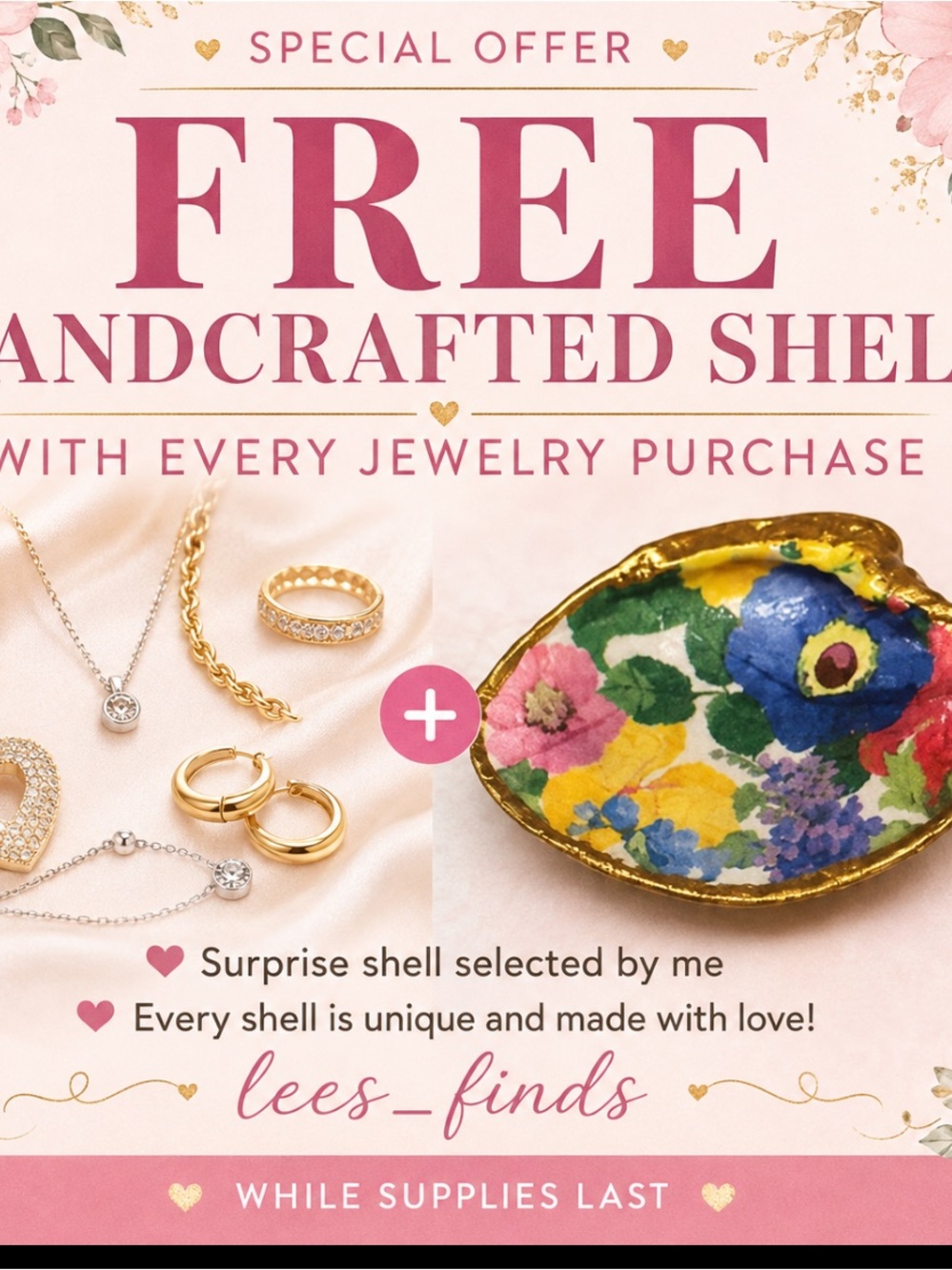 FREE Handcrafted Shell With Jewelry Purchase